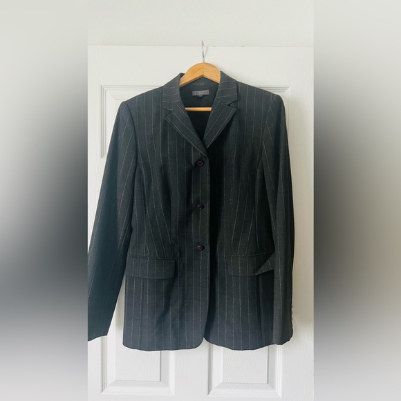 Classiques Entier blazer Grey with Silver sparkle pinstripe size 10 - Picture 4 of 13